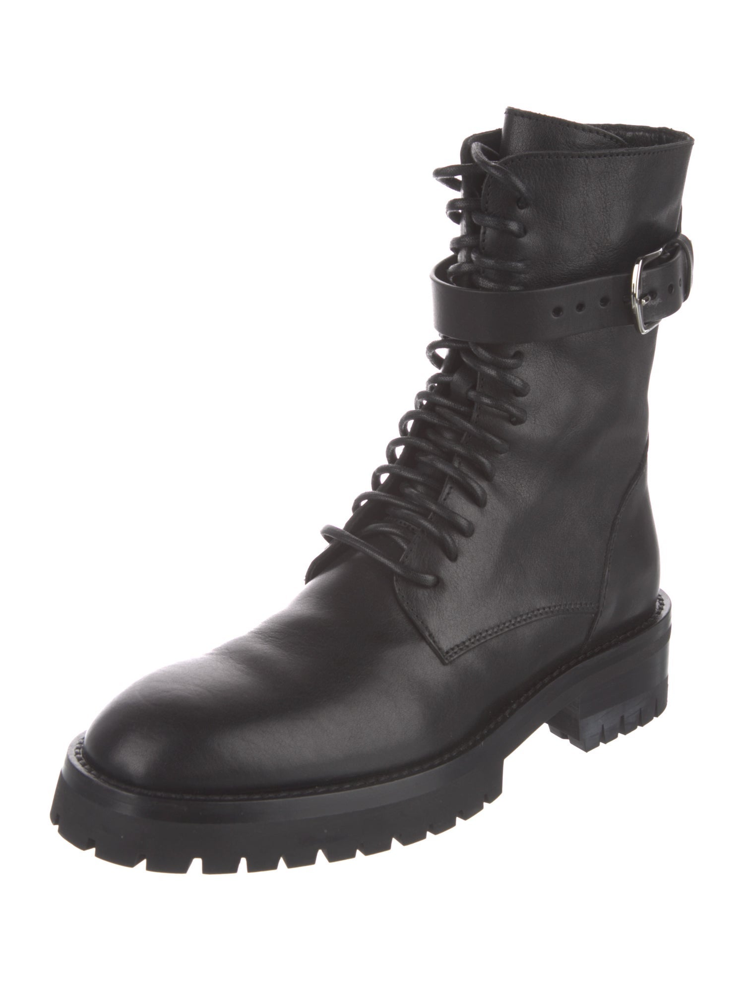 Ann Demeulemeester Leather Combat Boots