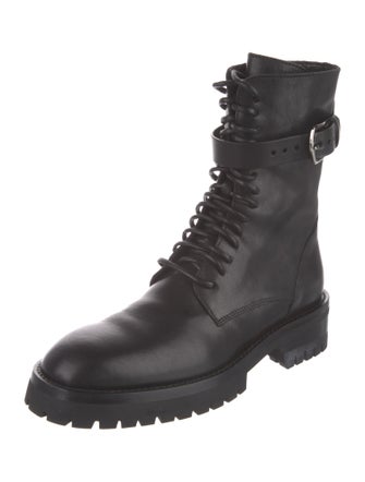 Ann Demeulemeester Leather Combat Boots