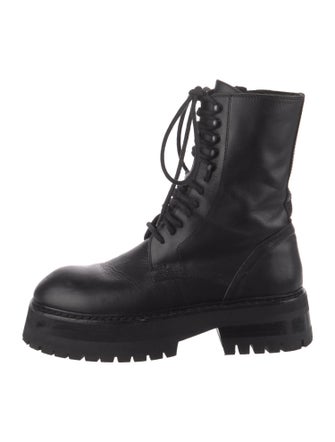 Ann Demeulemeester Leather Combat Boots