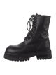 Ann Demeulemeester Leather Combat Boots