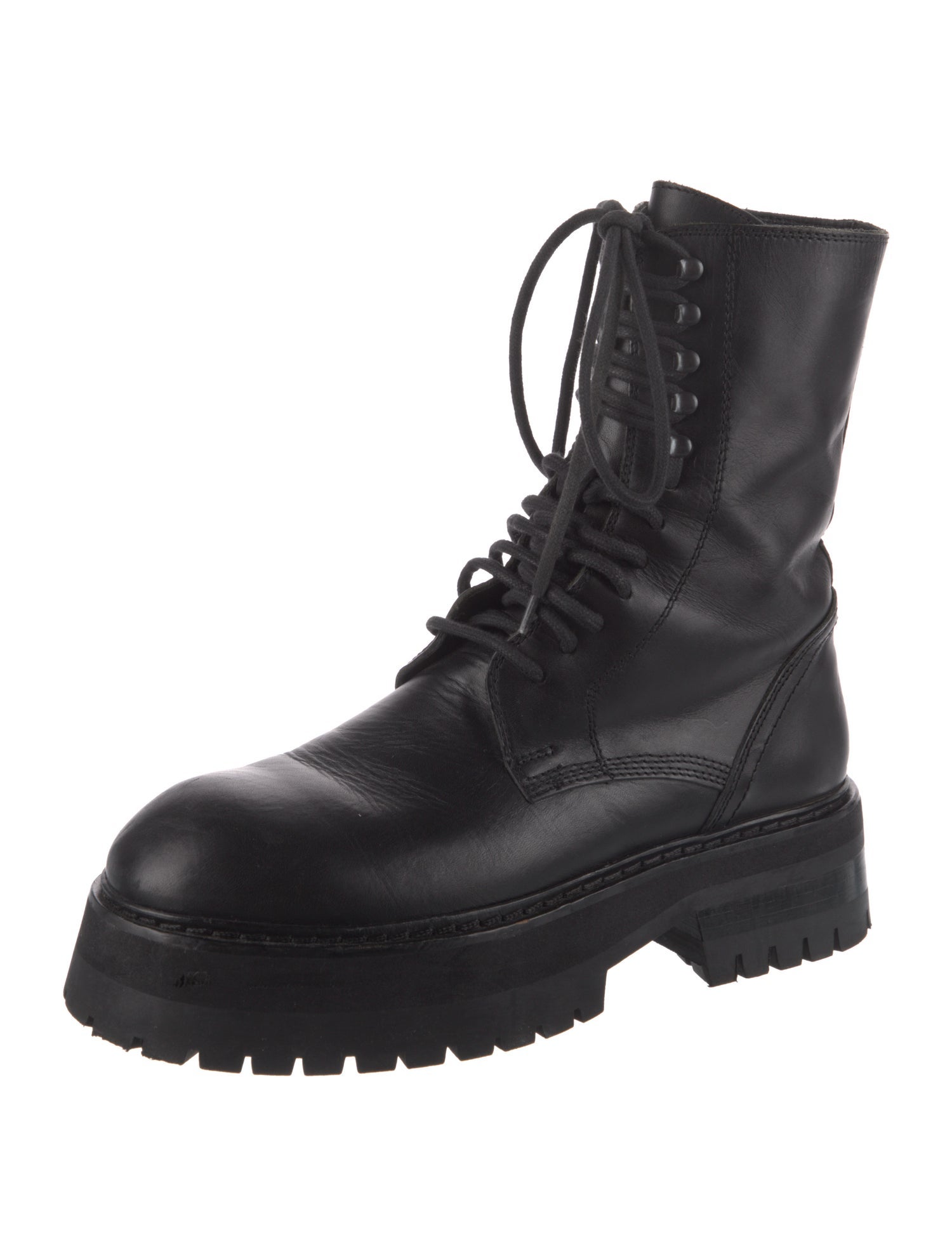 Ann Demeulemeester Leather Combat Boots