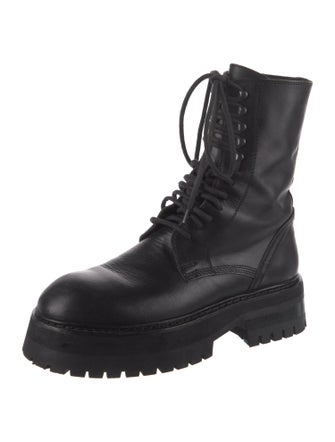 Ann Demeulemeester Leather Combat Boots