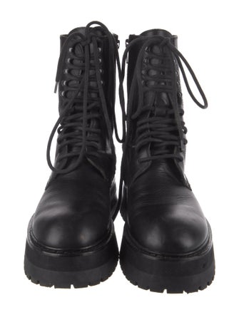 Ann Demeulemeester Leather Combat Boots