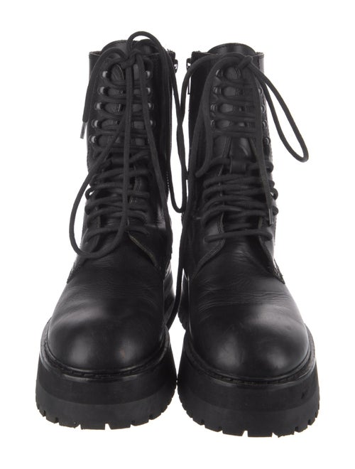 Ann Demeulemeester Leather Combat Boots