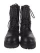 Ann Demeulemeester Leather Combat Boots