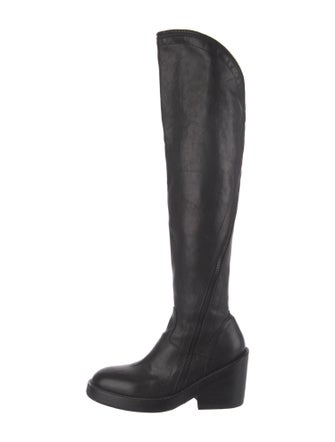 Ann Demeulemeester Leather Riding Boots