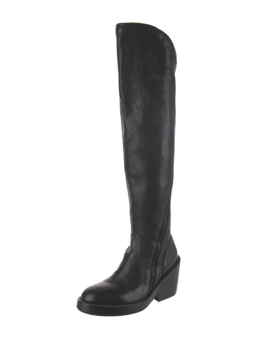 Ann Demeulemeester Leather Riding Boots