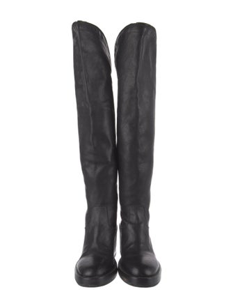 Ann Demeulemeester Leather Riding Boots