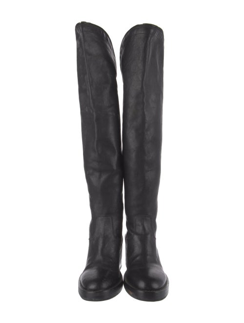 Ann Demeulemeester Leather Riding Boots