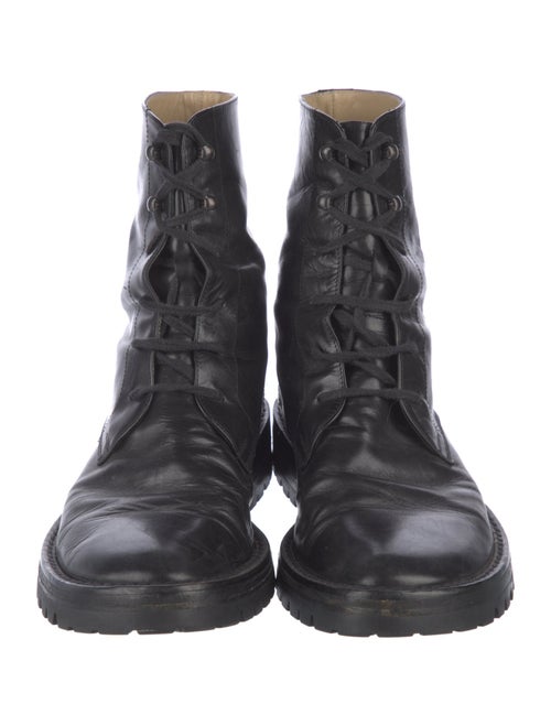 Ann Demeulemeester Leather Combat Boots