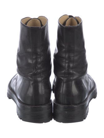Ann Demeulemeester Leather Combat Boots