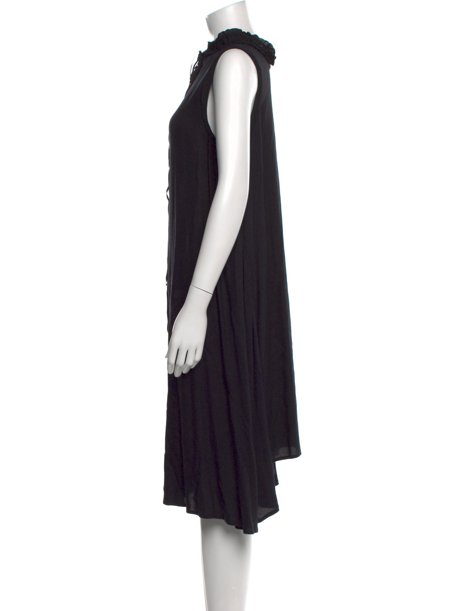 Ann Demeulemeester Mock Neck Midi Length Dress