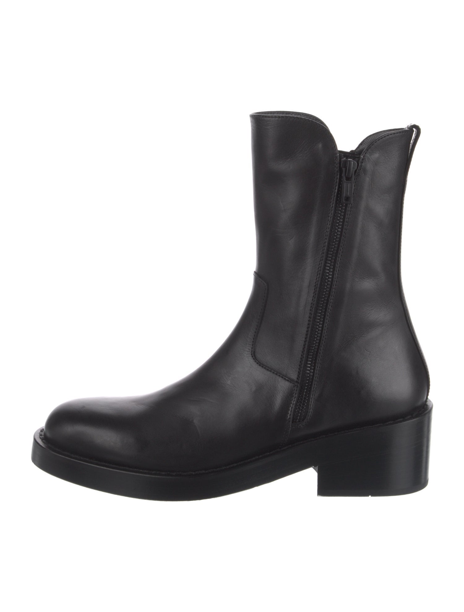 Ann Demeulemeester Leather Combat Boots