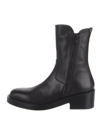 Ann Demeulemeester Leather Combat Boots