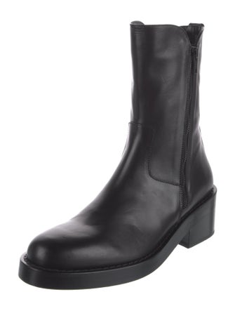 Ann Demeulemeester Leather Combat Boots