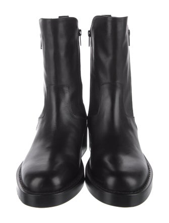 Ann Demeulemeester Leather Combat Boots