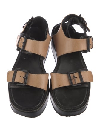 Ann Demeulemeester Leather Slingback Sandals