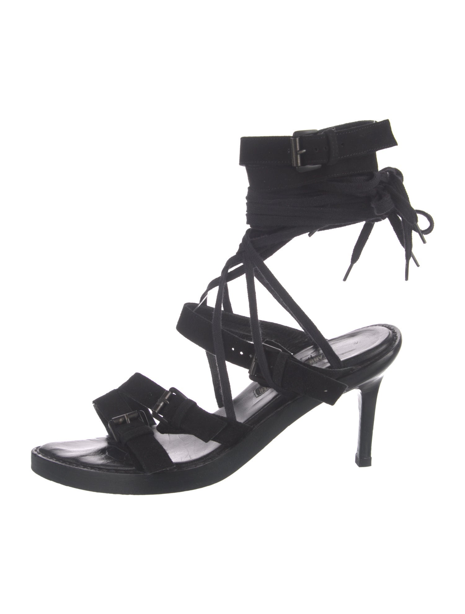 サンダル・ミュール Salvatore Ferragamo Black Satin Sandals Salvatore Ferragamo Satin Sandals - Black Sandals, Shoes