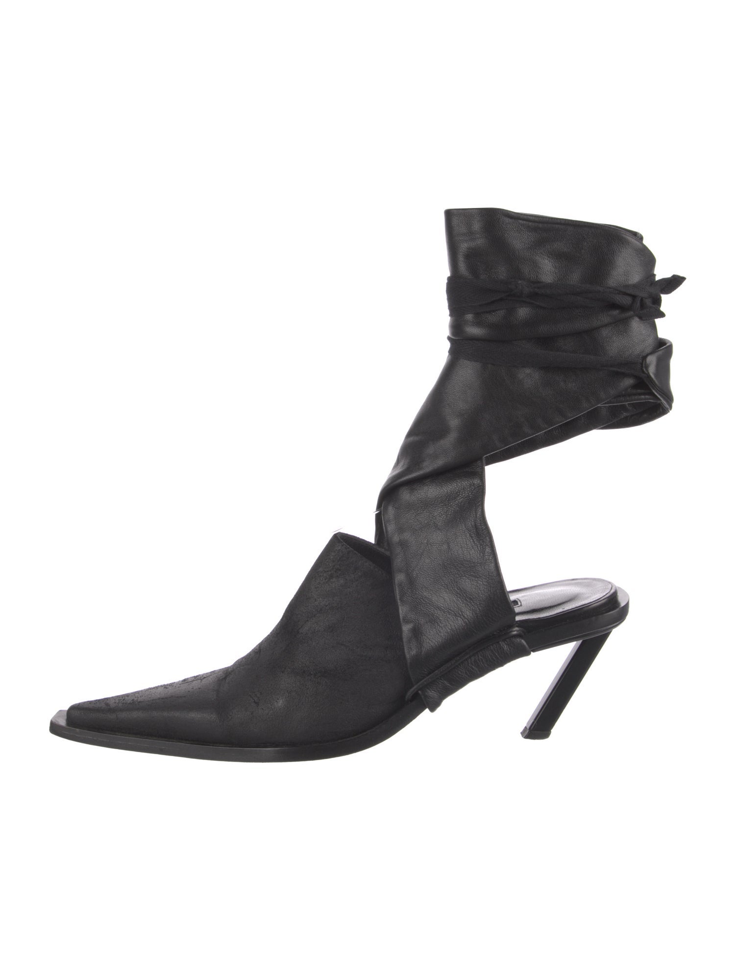 Ann Demeulemeester Leather Slingback Pumps