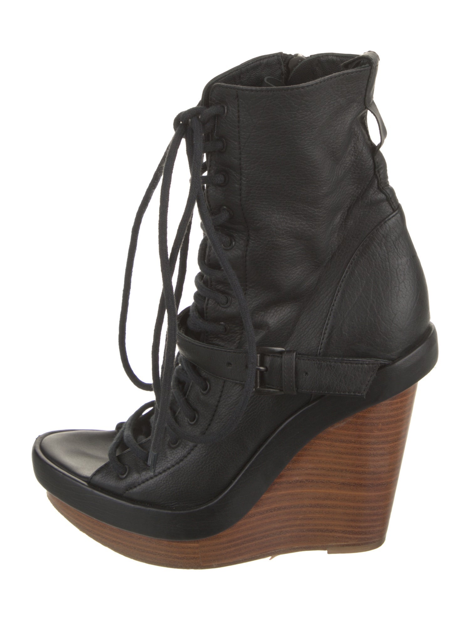 Ann Demeulemeester Leather Lace-Up Boots