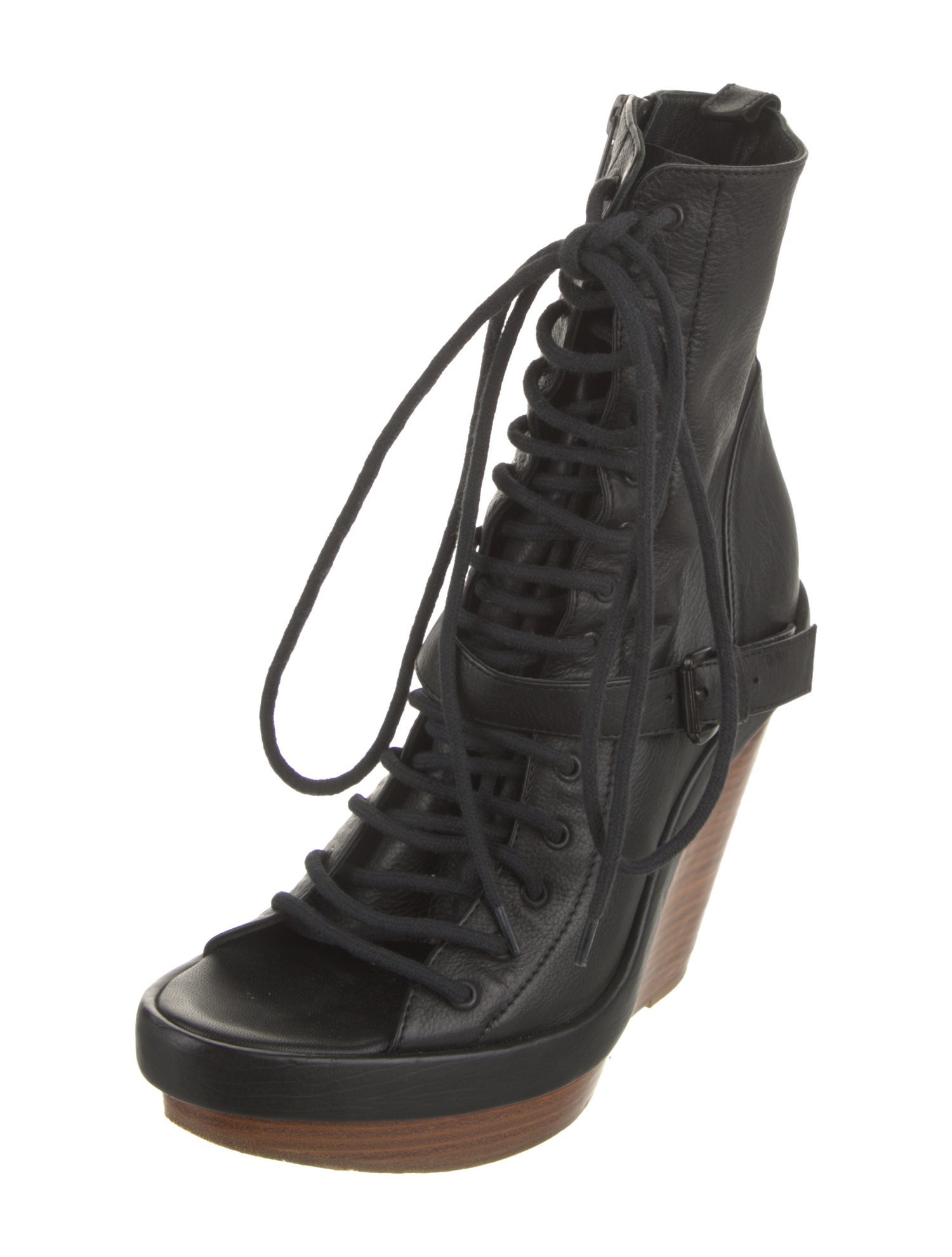 Ann Demeulemeester Leather Lace-Up Boots