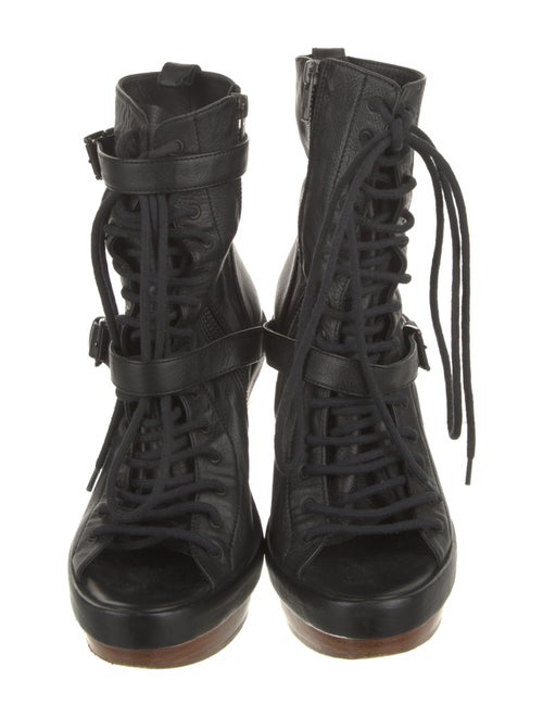 Ann Demeulemeester Leather Lace-Up Boots