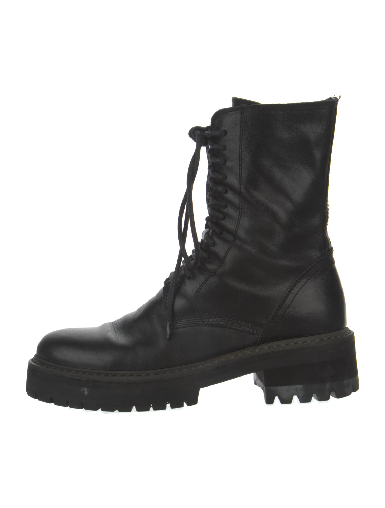 Ann Demeulemeester Leather Combat Boots