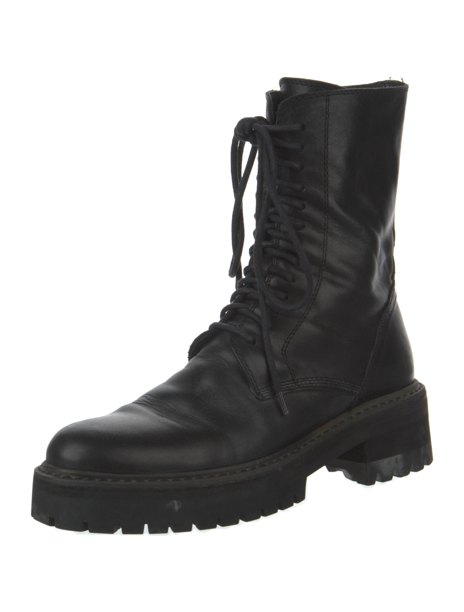 Ann Demeulemeester Leather Combat Boots