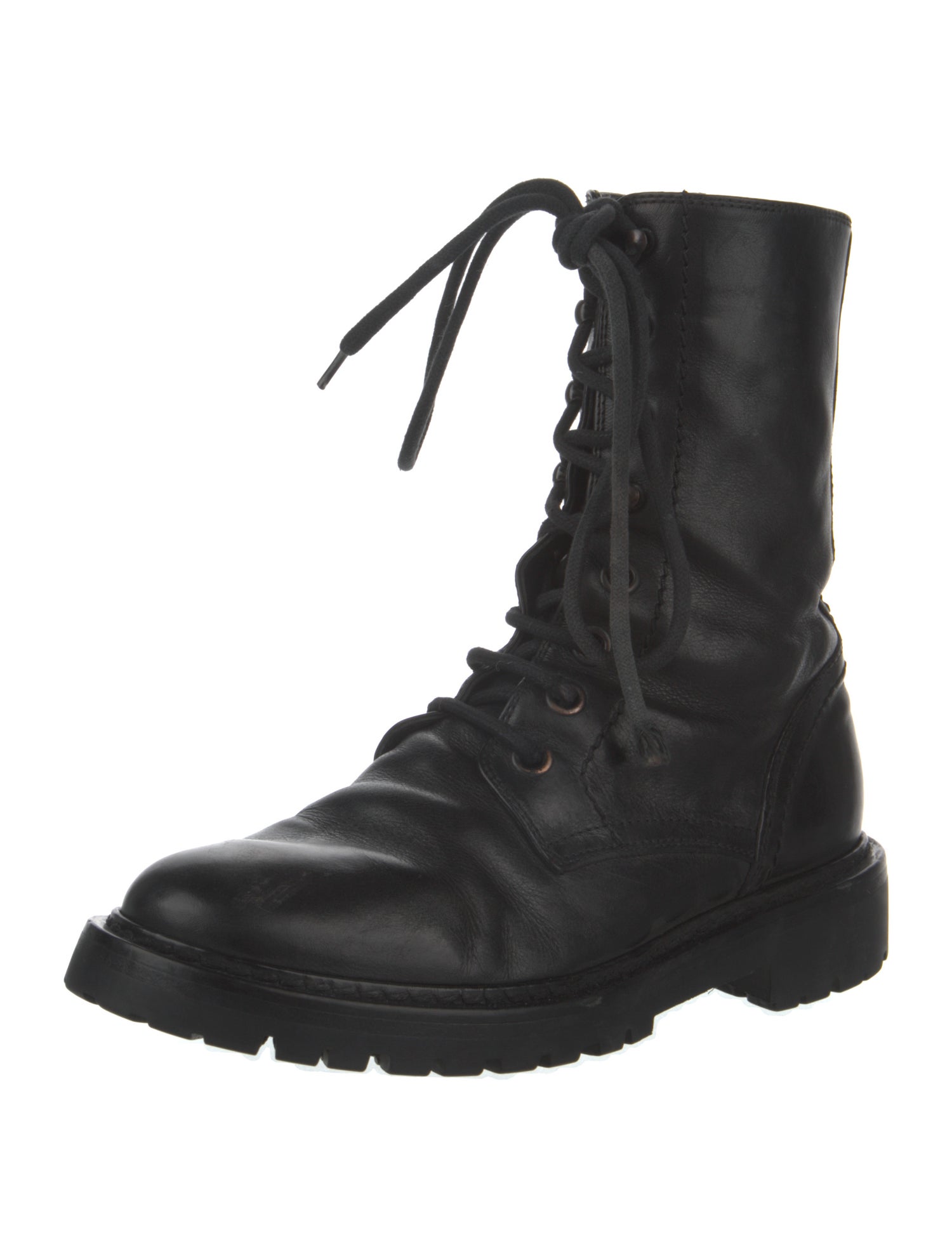 Ann Demeulemeester Leather Combat Boots