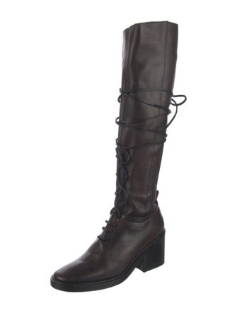 Ann Demeulemeester Leather Lace-Up Boots