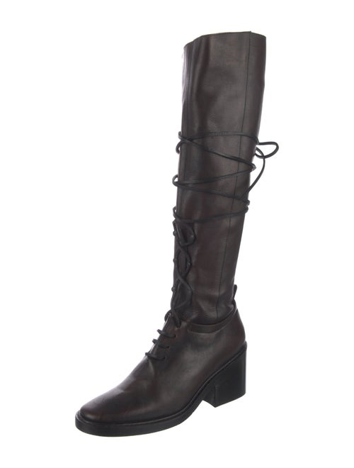 Ann Demeulemeester Leather Lace-Up Boots