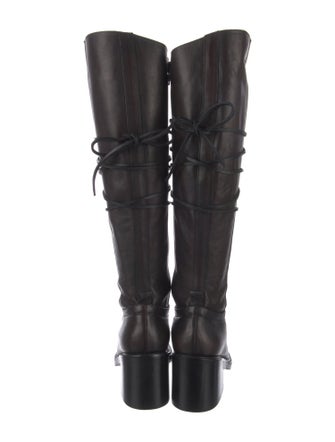Ann Demeulemeester Leather Lace-Up Boots