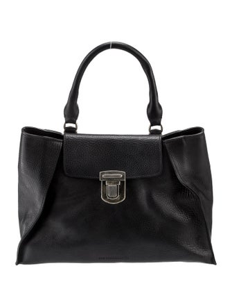 Ann Demeulemeester Embossed Leather Top Handle Bag