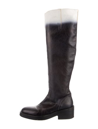 Ann Demeulemeester Leather Riding Boots