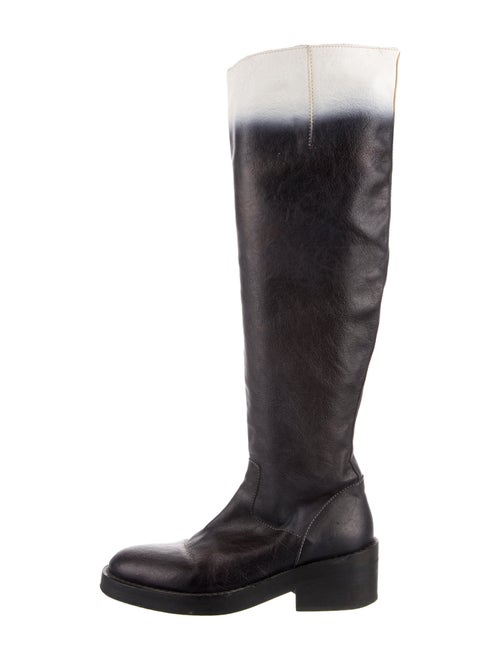 Ann Demeulemeester Leather Riding Boots