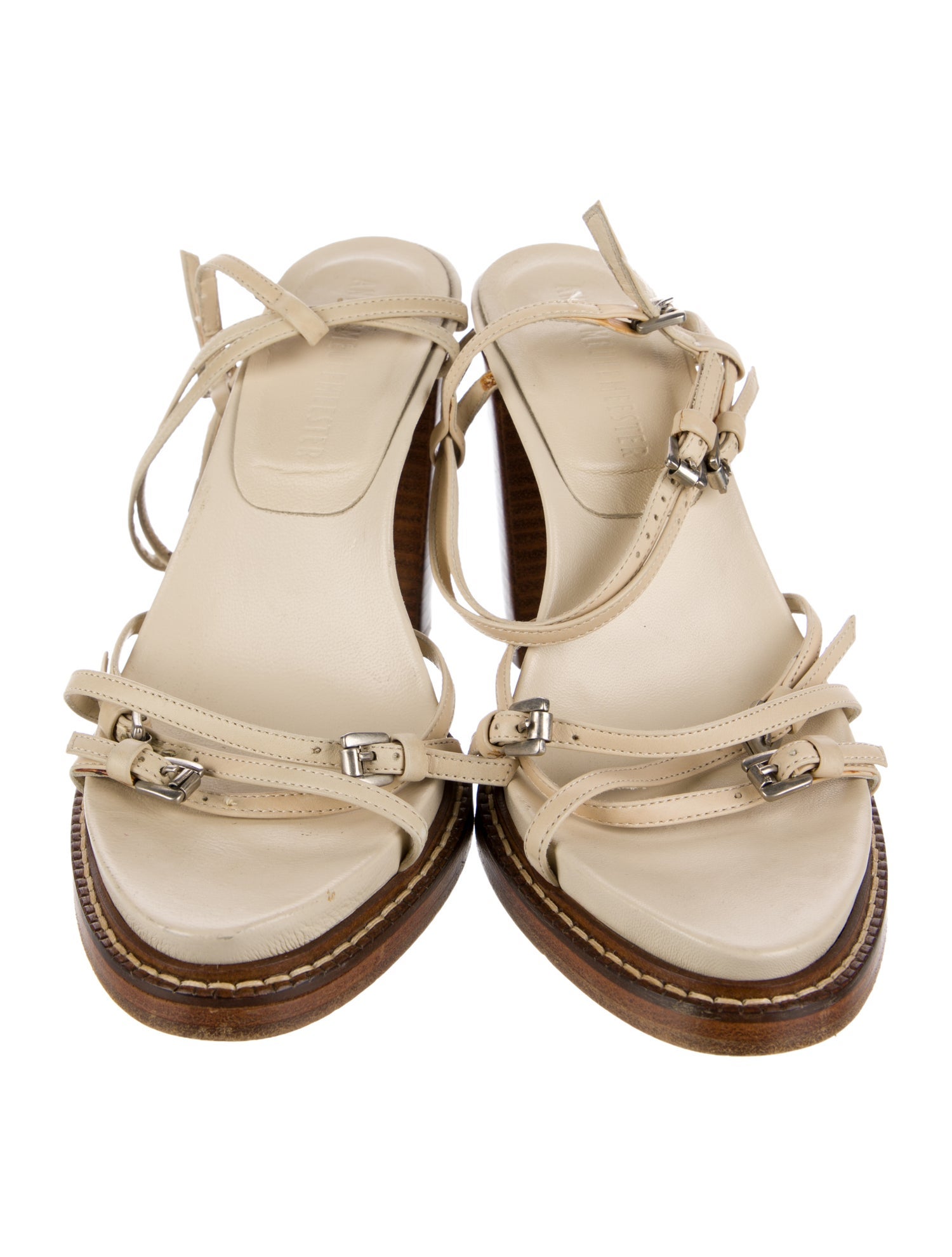 Ann Demeulemeester Leather Slingback Sandals