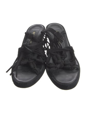 Ann Demeulemeester Suede Gladiator Sandals