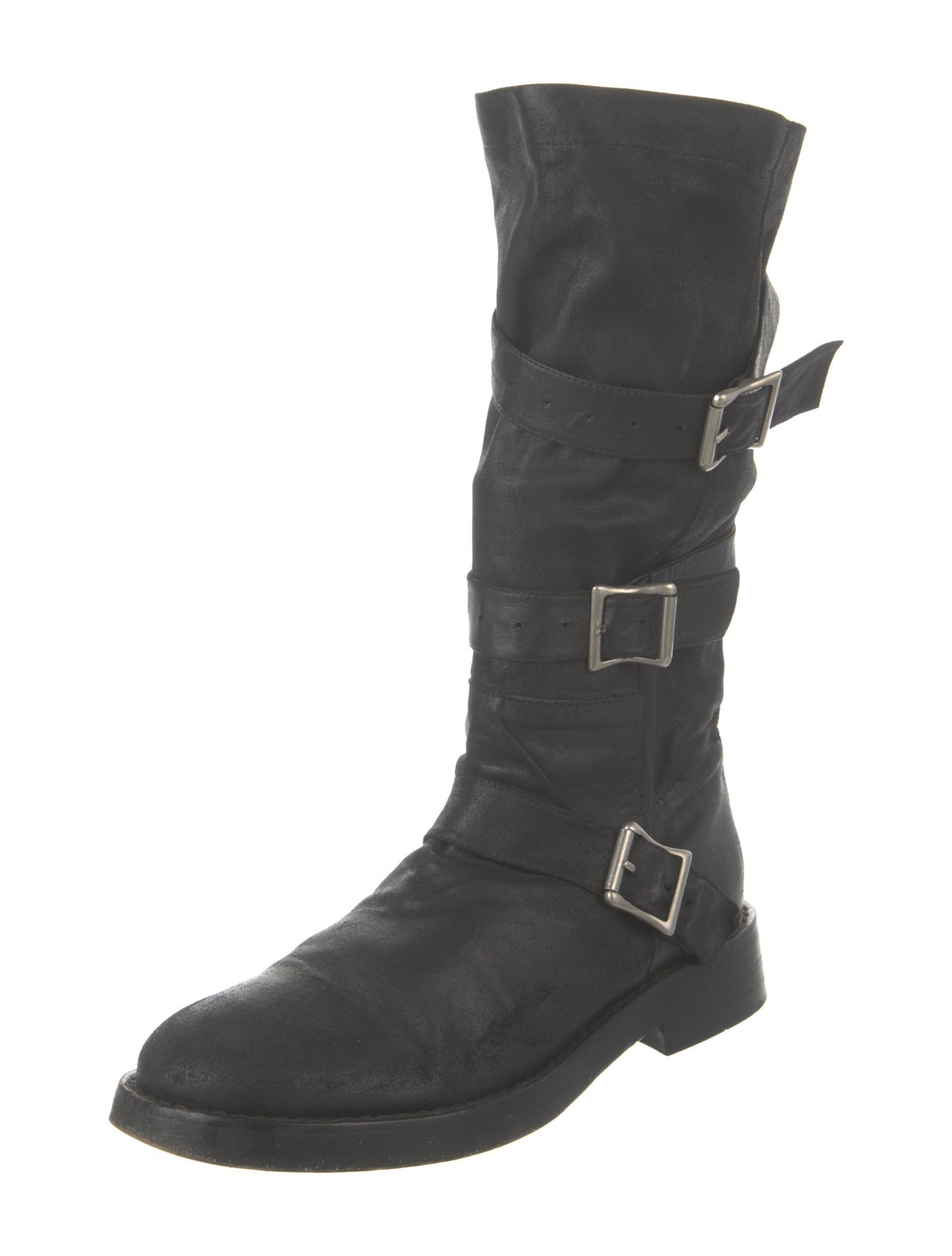 Ann Demeulemeester Leather Moto Boots