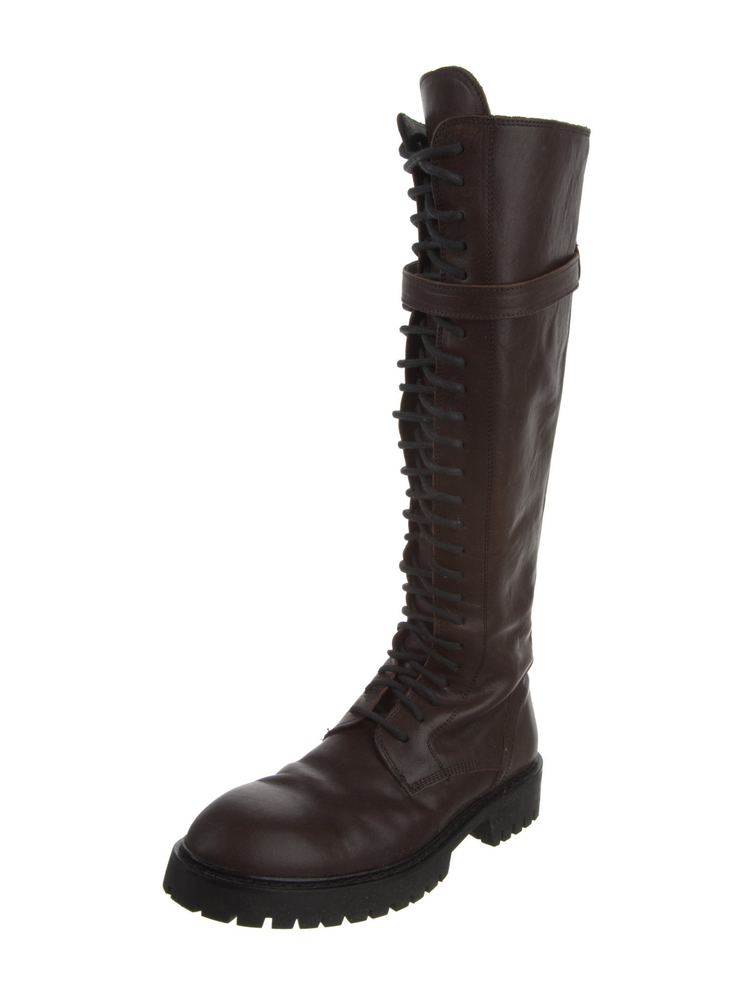 Ann Demeulemeester Leather Combat Boots