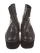 Ann Demeulemeester Embossed Leather Embroidered Accent Boots
