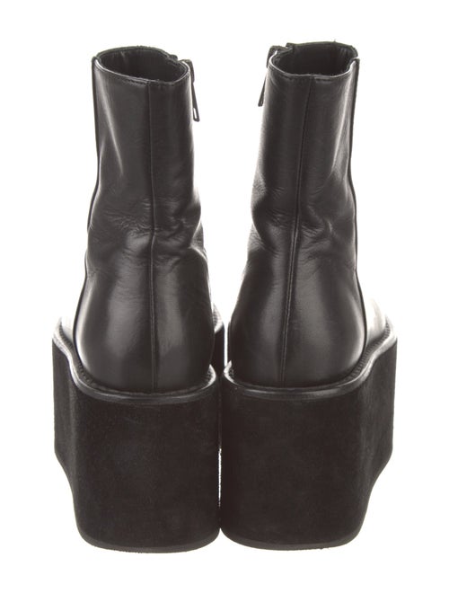 Ann Demeulemeester Embossed Leather Embroidered Accent Boots