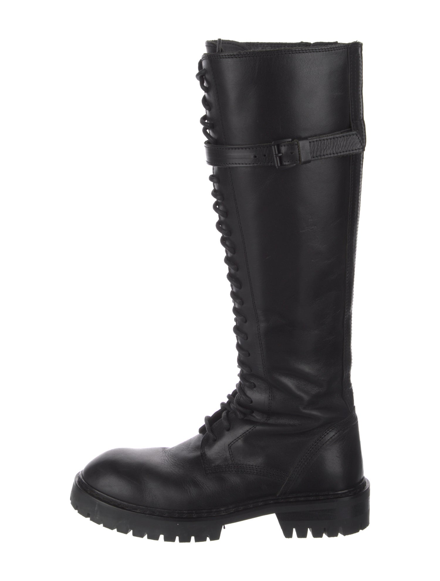 Ann Demeulemeester Leather Combat Boots