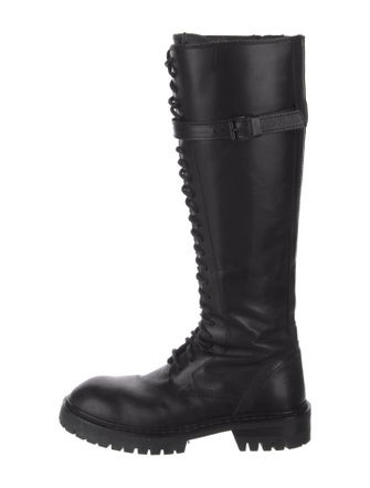 Ann Demeulemeester Leather Combat Boots