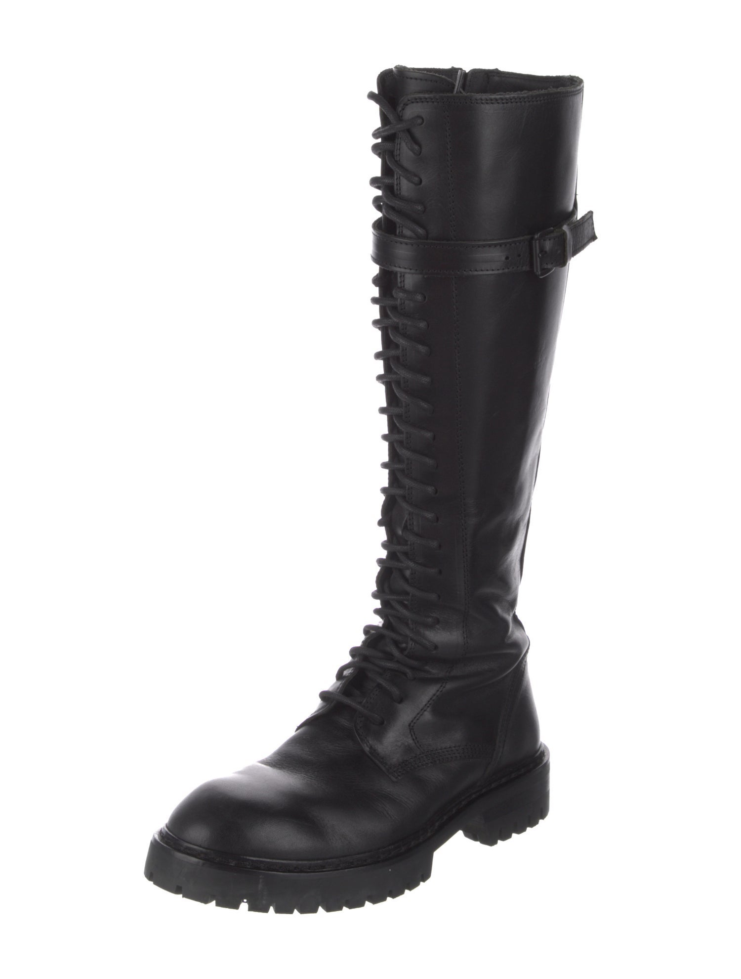 Ann Demeulemeester Leather Combat Boots
