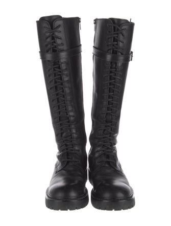 Ann Demeulemeester Leather Combat Boots