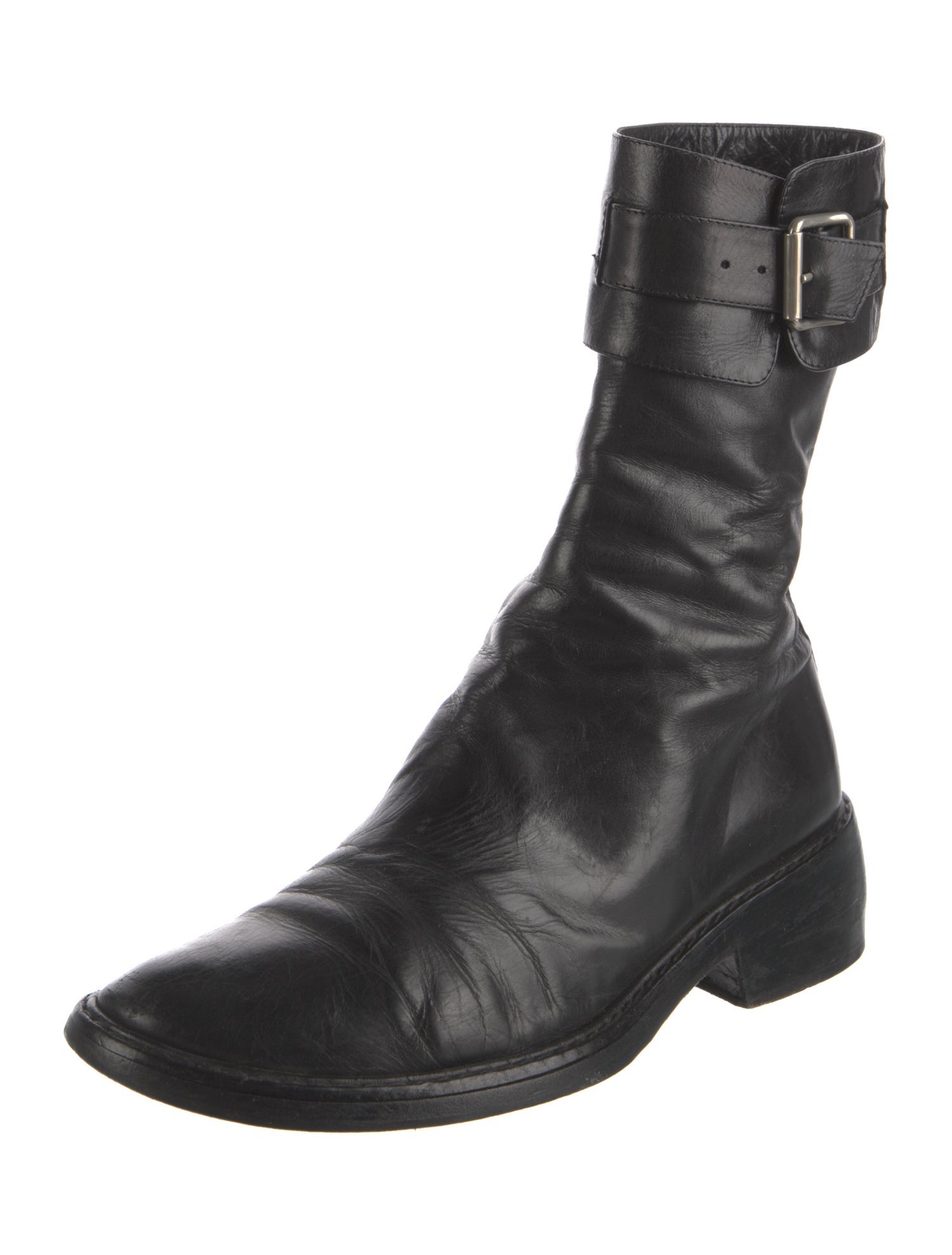Ann Demeulemeester Leather Combat Boots