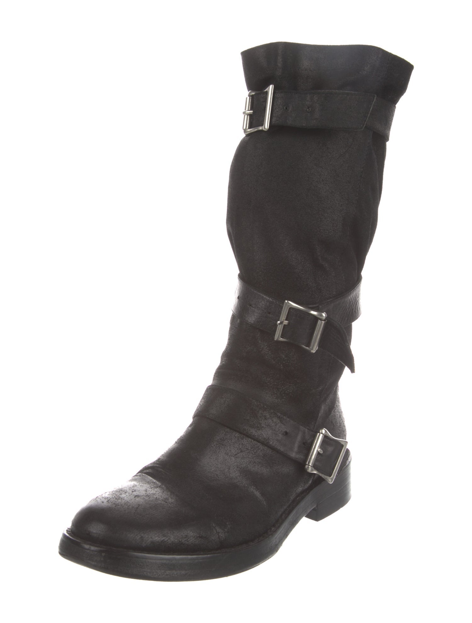 Ann Demeulemeester Leather Moto Boots