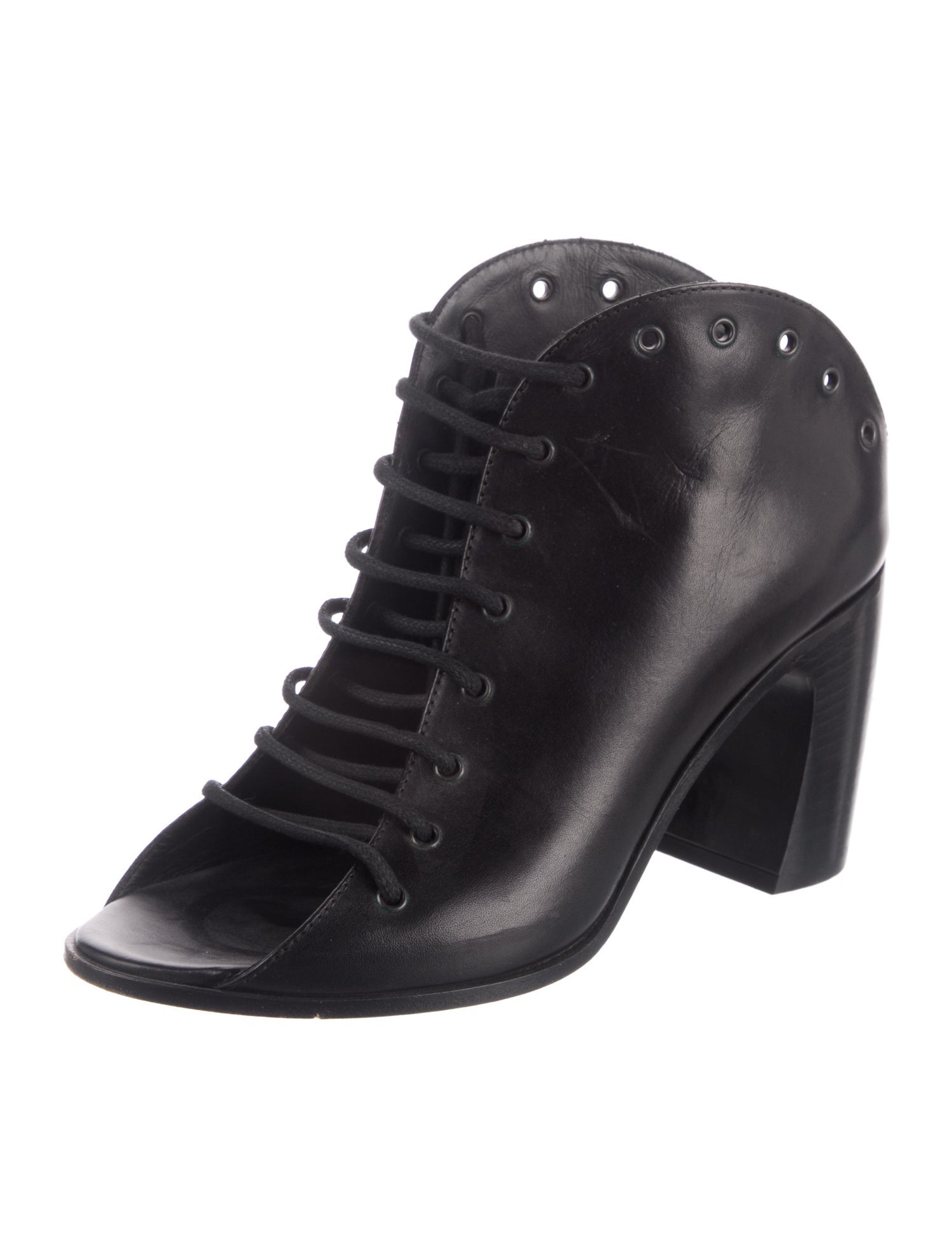 Ann Demeulemeester Leather Lace-Up Boots