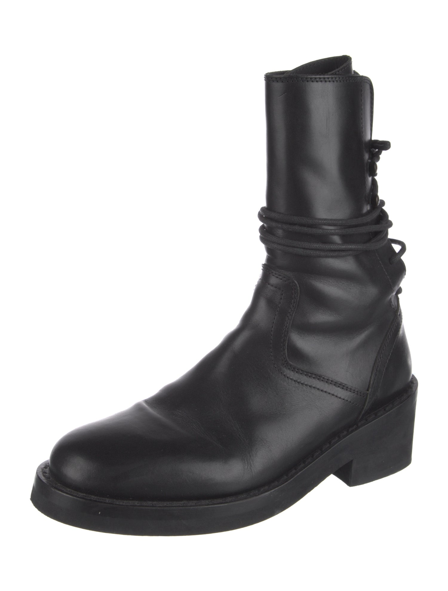 Ann Demeulemeester Leather Moto Boots