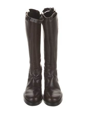 Ann Demeulemeester Leather Riding Boots